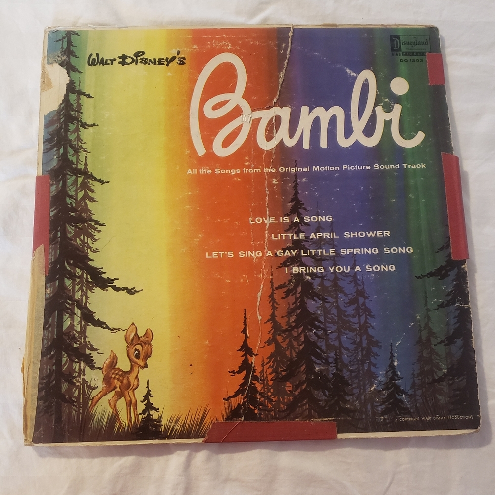 1961 Walt Disney Bambi Vinyl Record